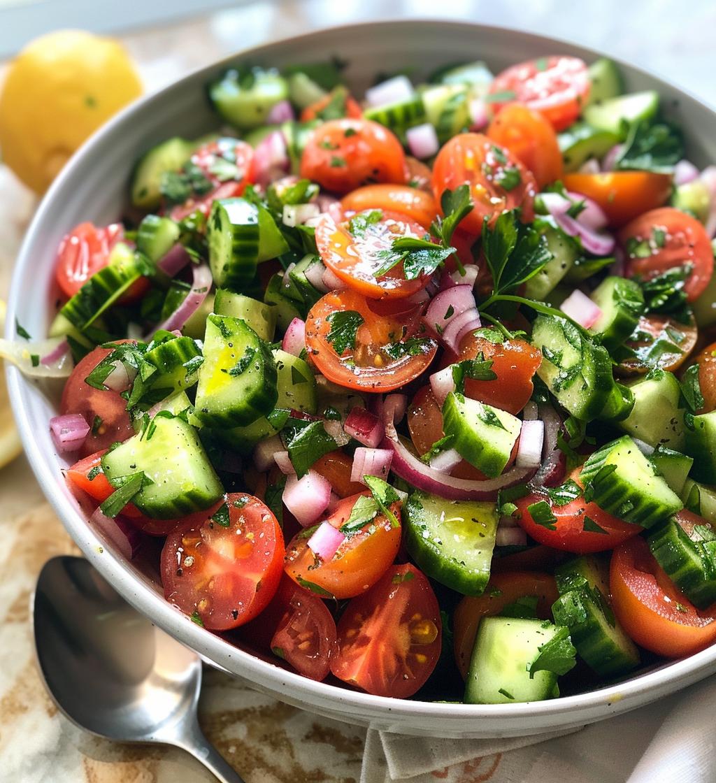 Mediterranean Cucumber Tomato Salad - detail 1