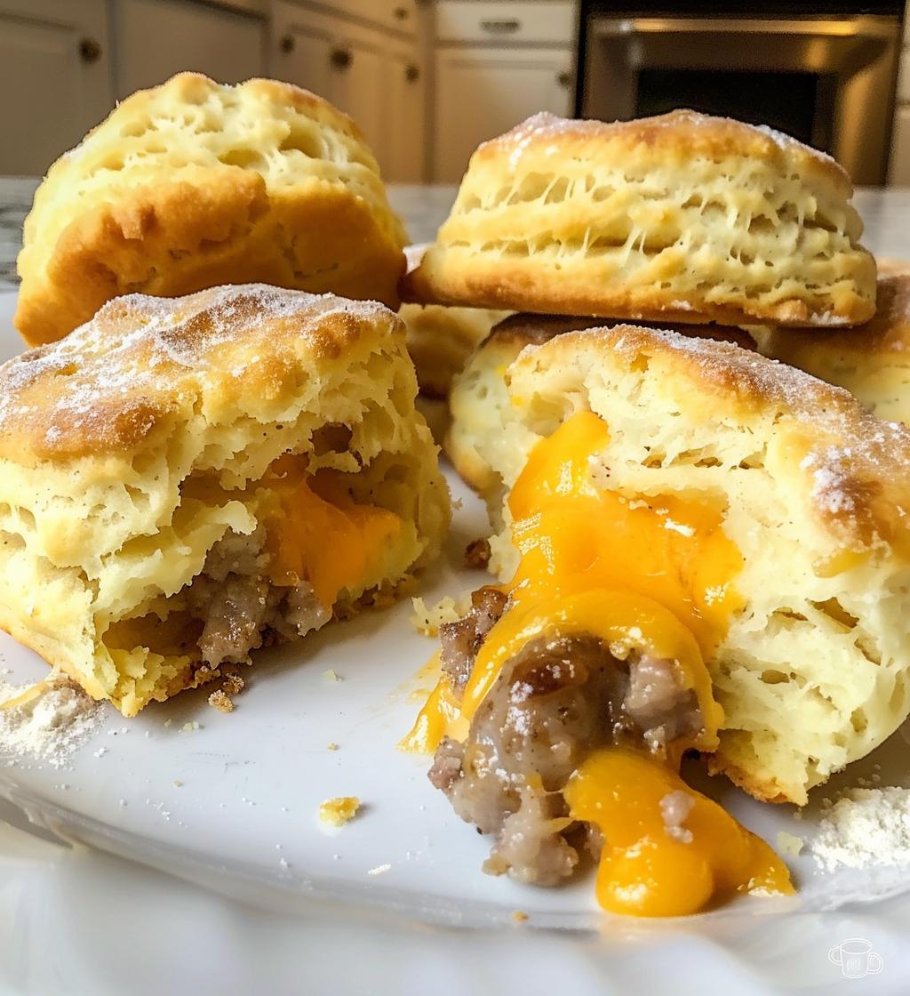 Mini Sausage Cheese Biscuits