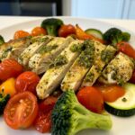 One-Pan Pesto Veggie Chicken