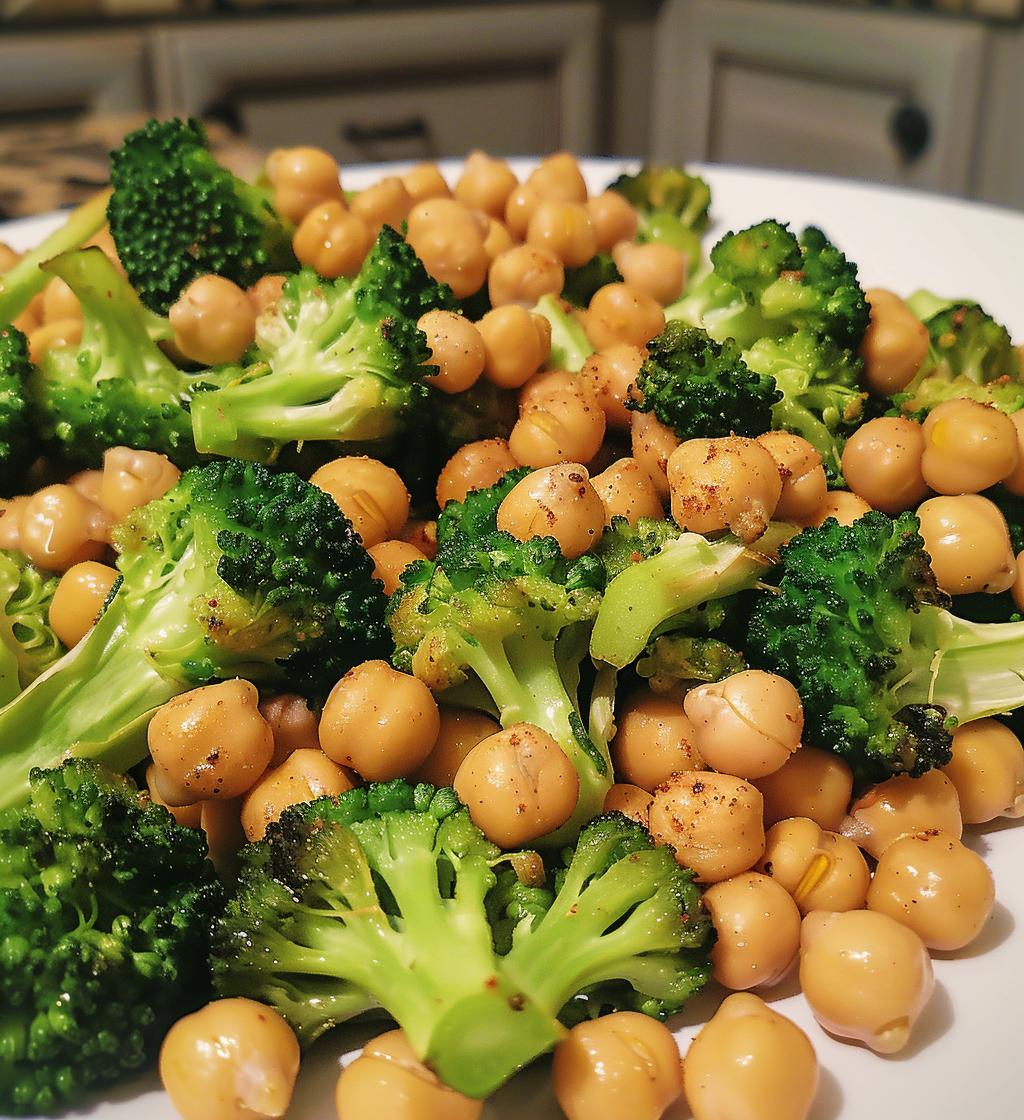 Oven-Roasted Chickpeas & Broccoli
