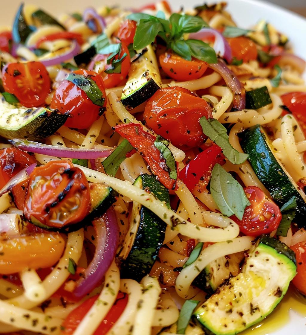 Pasta with Roasted Veggies & Olive Oil