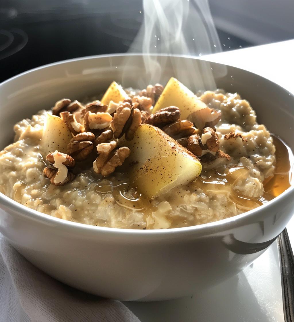 Pear Walnut Oatmeal - detail 1