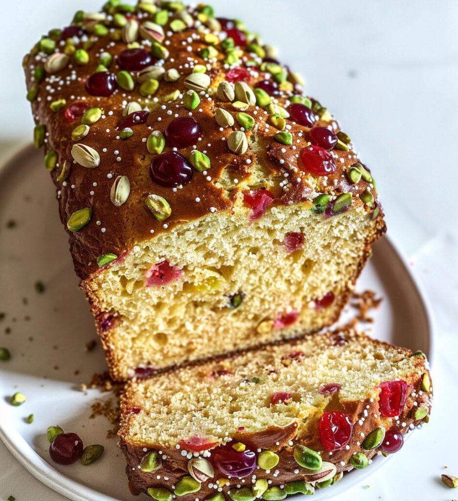 Pistachio Cherry Bread - festive & sweet!