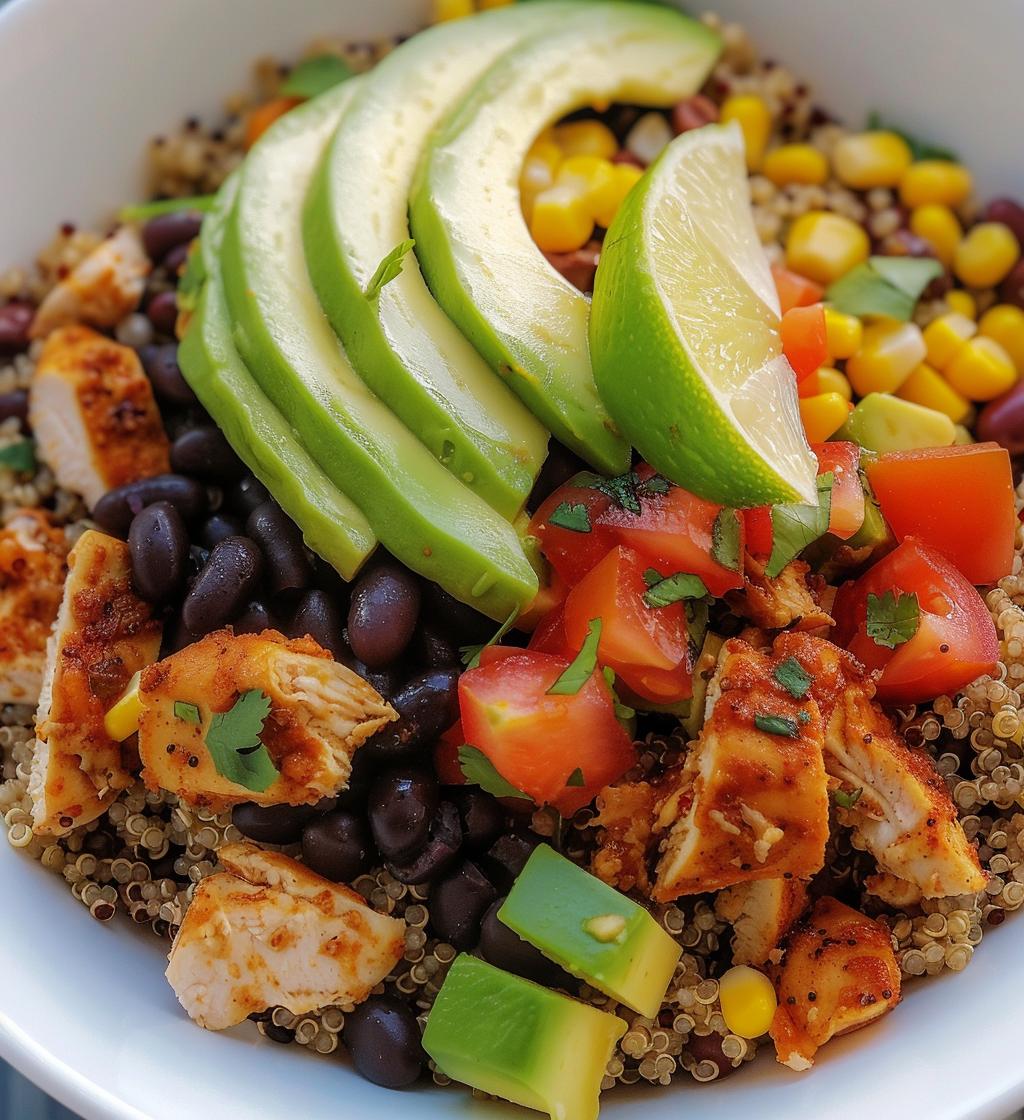 Quinoa Chicken Burrito Bowls - detail 1