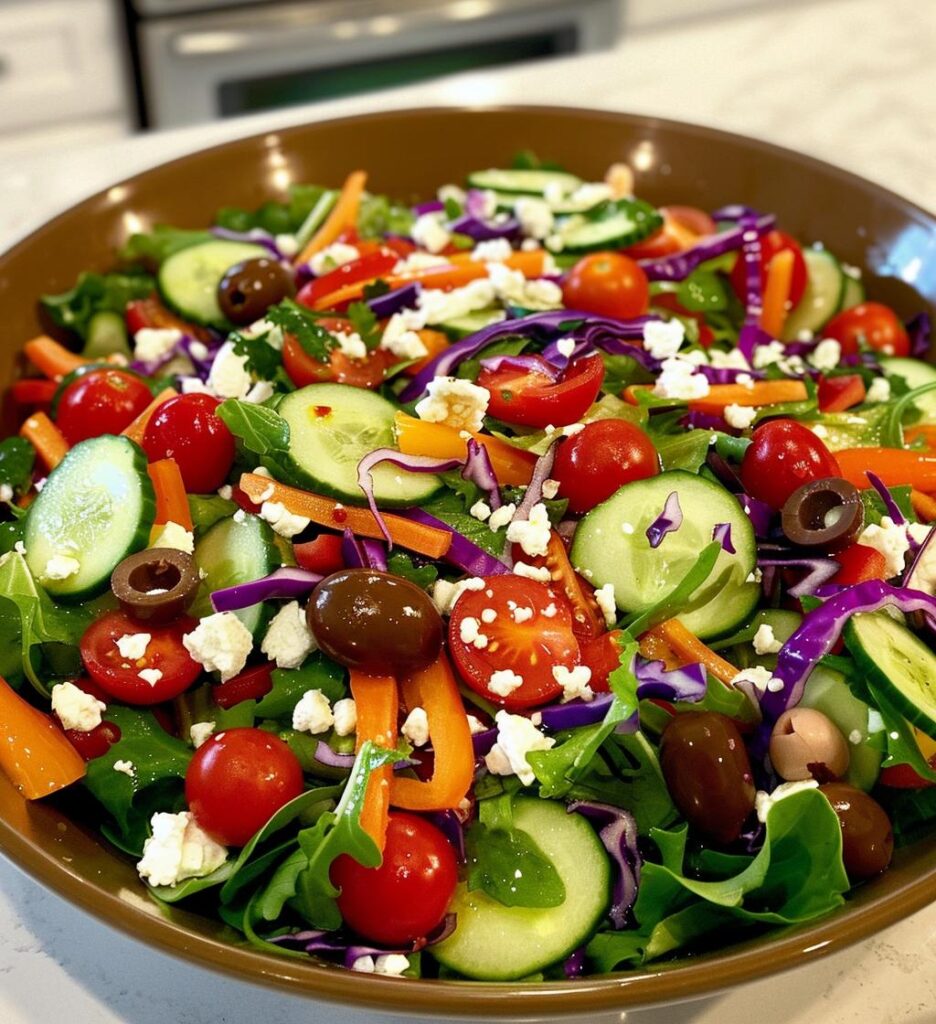 Rainbow Veggie Crunch Salad