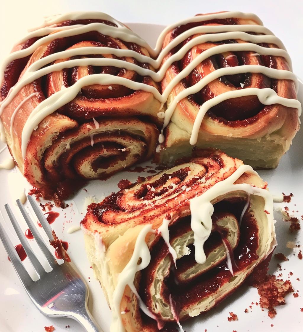 Red Velvet Cinnamon Rolls - detail 1