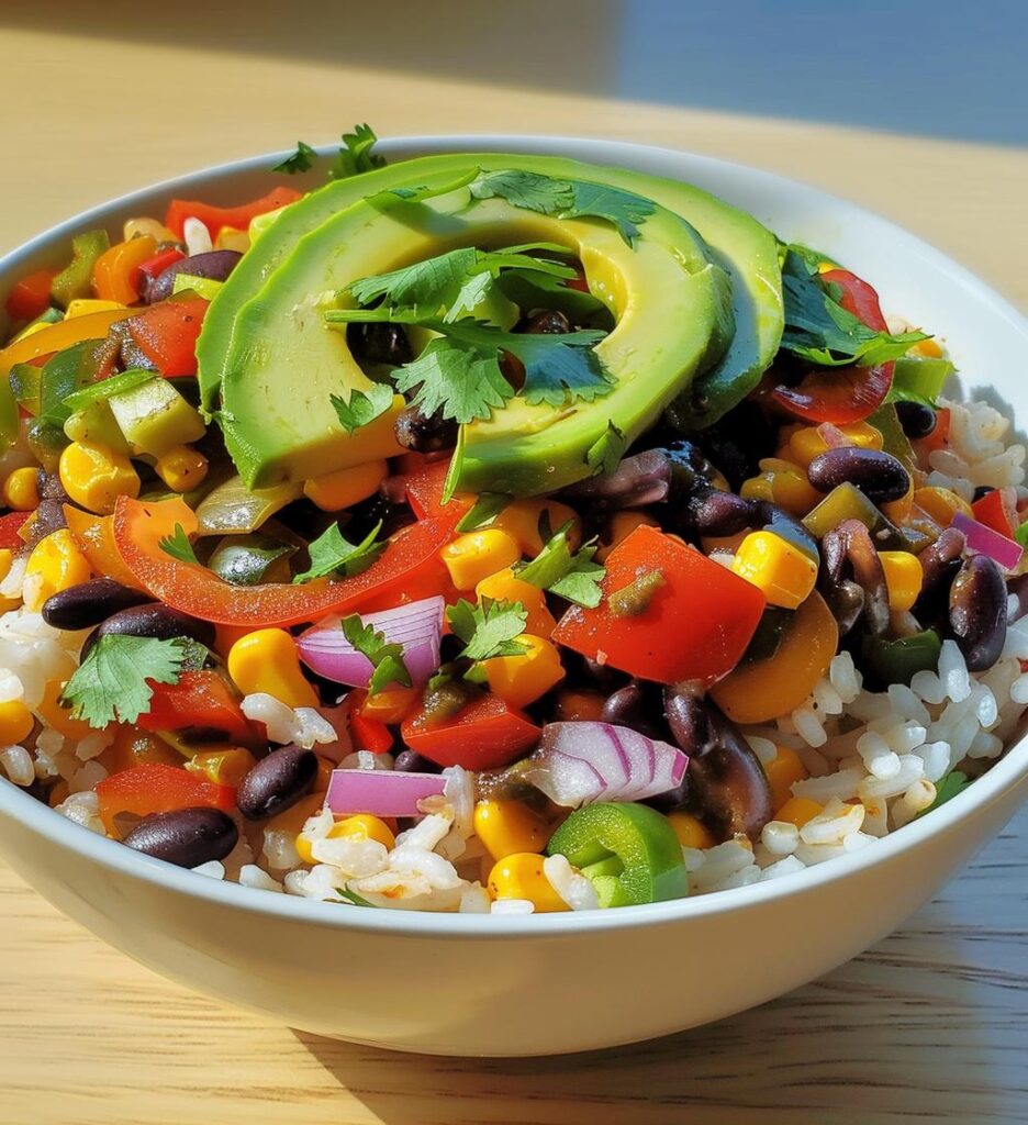 Rice & Veggie “Burrito” Bowl
