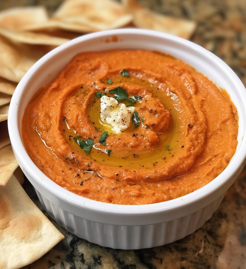 Roasted Red Pepper Whipped Feta