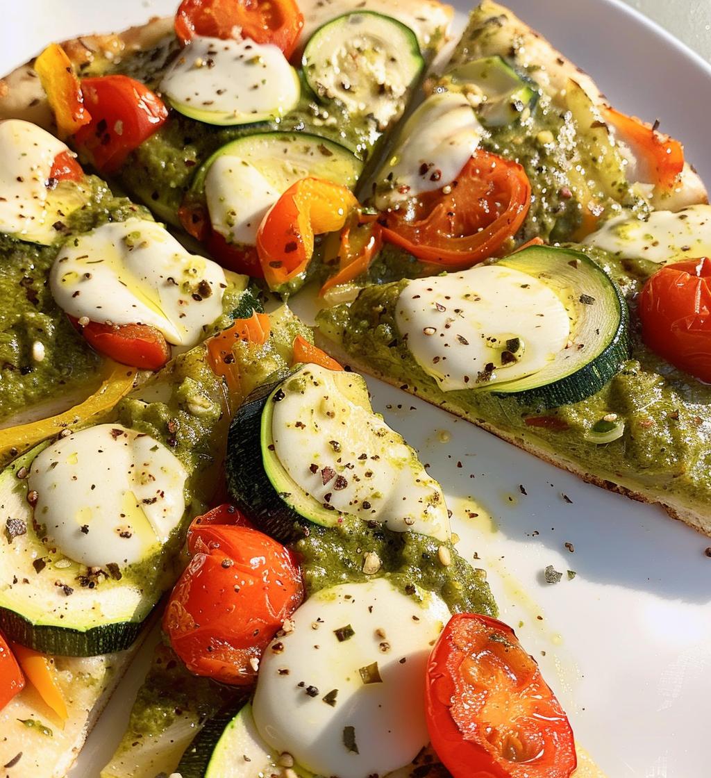 Roasted Veggie & Pesto Flatbread (Light) - detail 1