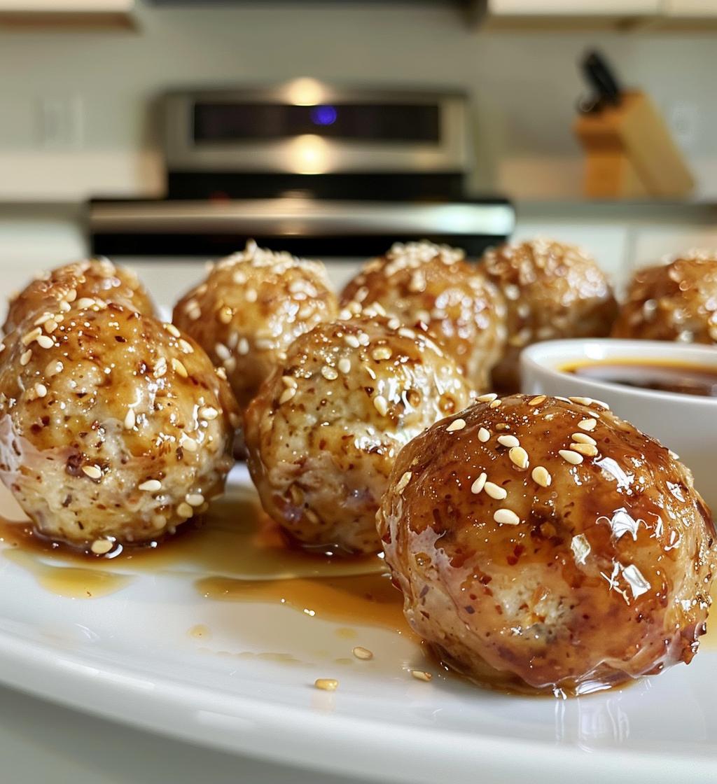 Sesame Ginger Chicken Meatballs - detail 1