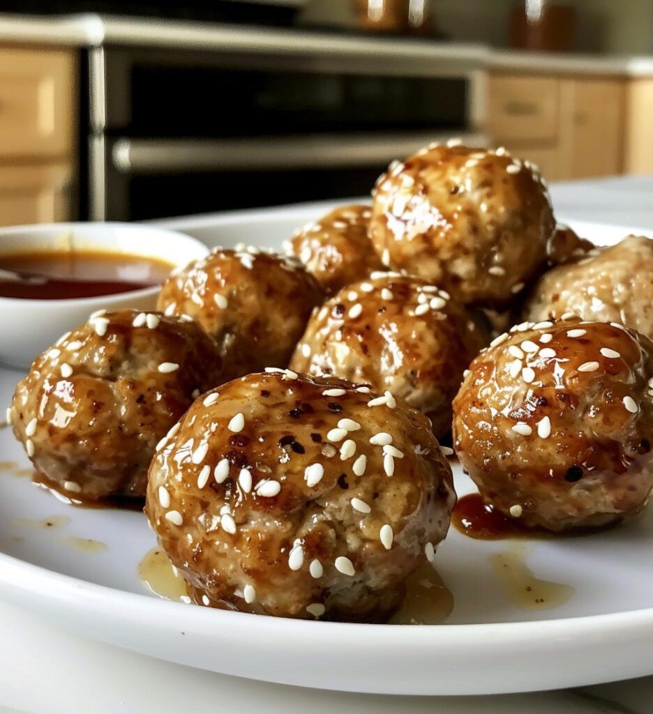 Sesame Ginger Chicken Meatballs