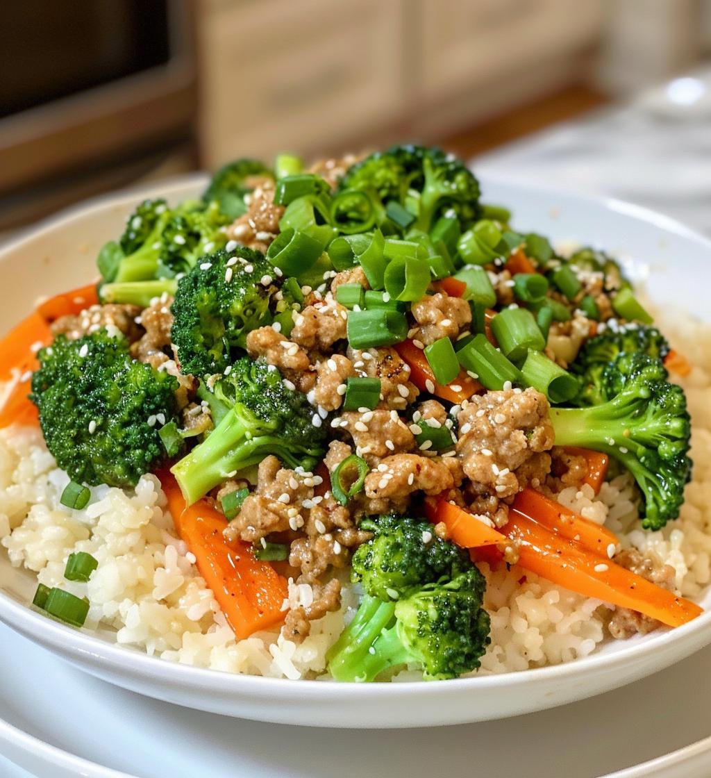 Sesame Ginger Ground Turkey Bowl - detail 1