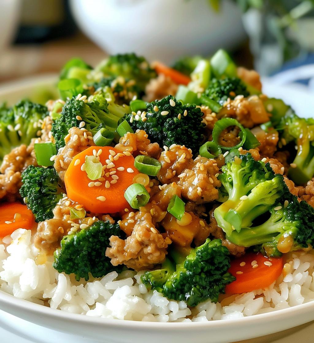 Sesame Ginger Ground Turkey Bowl