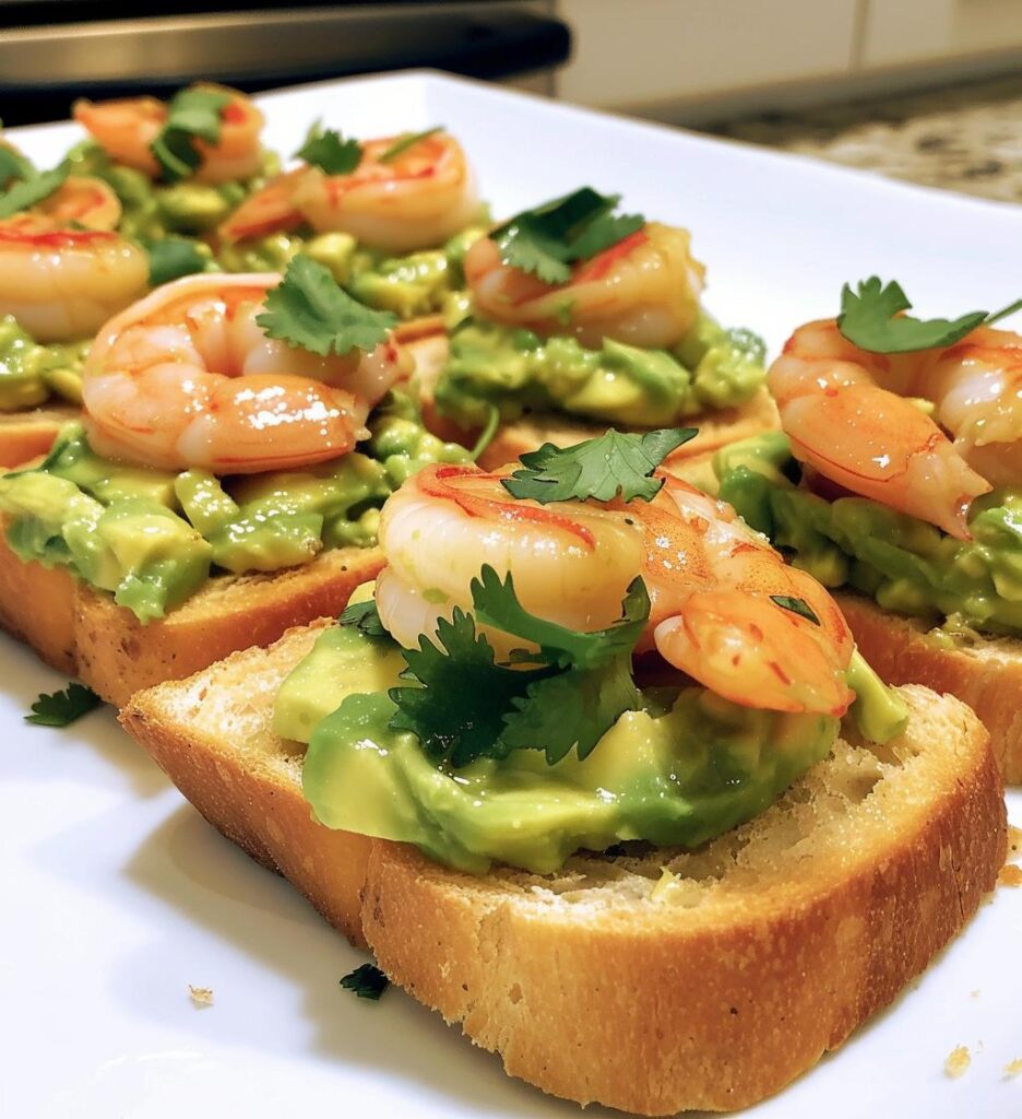 Shrimp Avocado Crostini