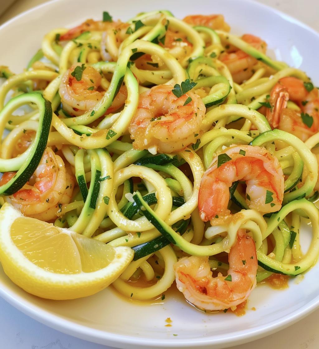 Shrimp & Zucchini Noodle Scampi