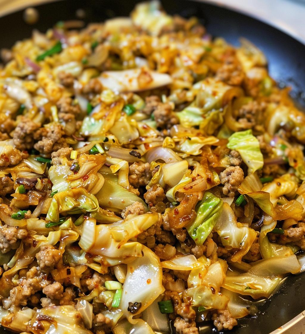 Spicy Cabbage & Ground Turkey Skillet