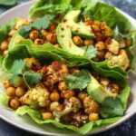 Spicy Chickpea Cauliflower “Tacos” (lettuce wraps)