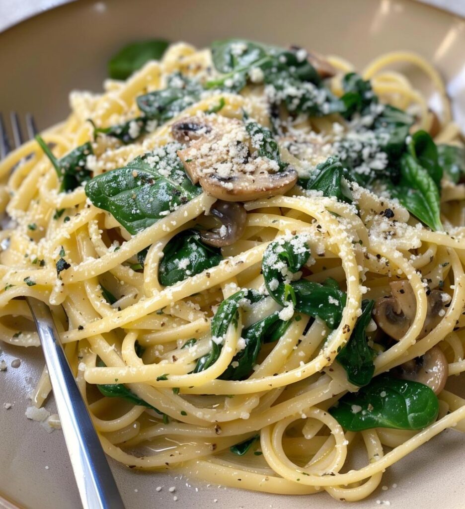 Spinach Mushroom Pasta