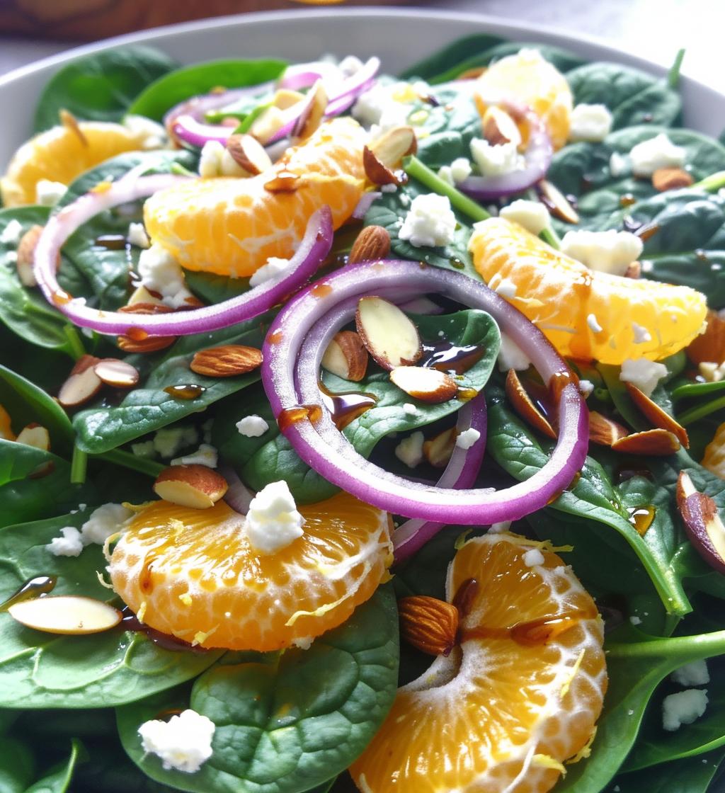 Spinach Orange Almond Salad