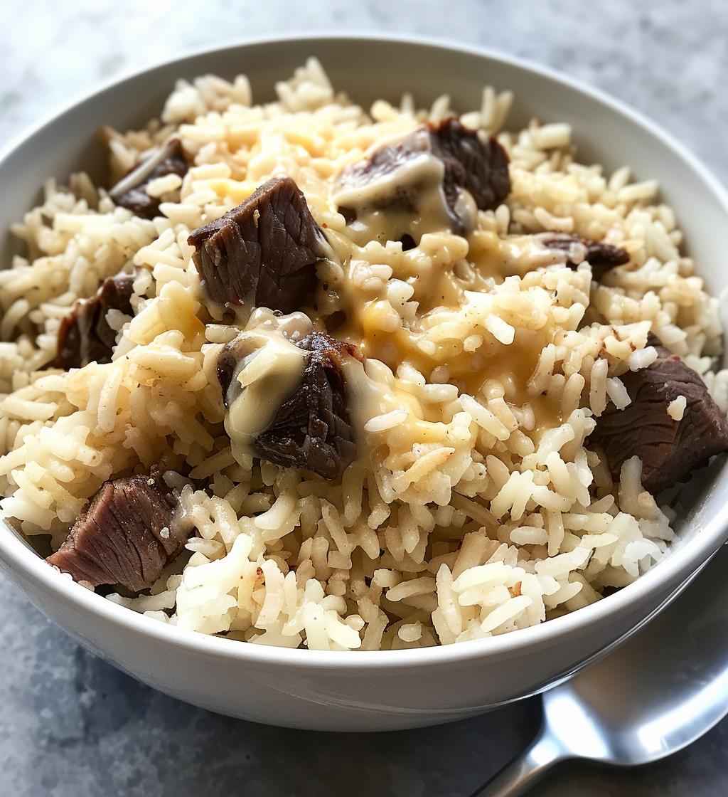 Steak Queso Rice