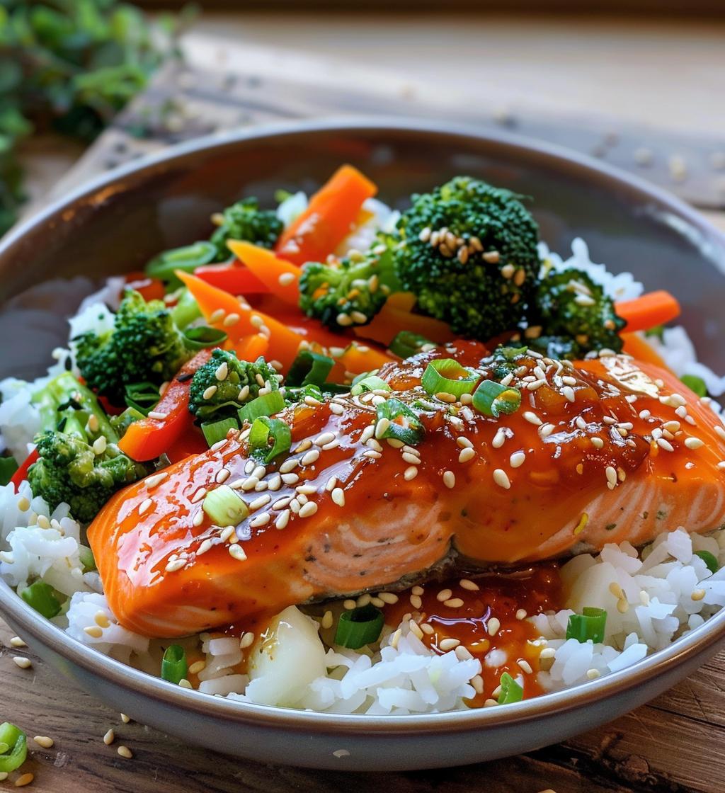 Sweet Chili Salmon Bowls - detail 1