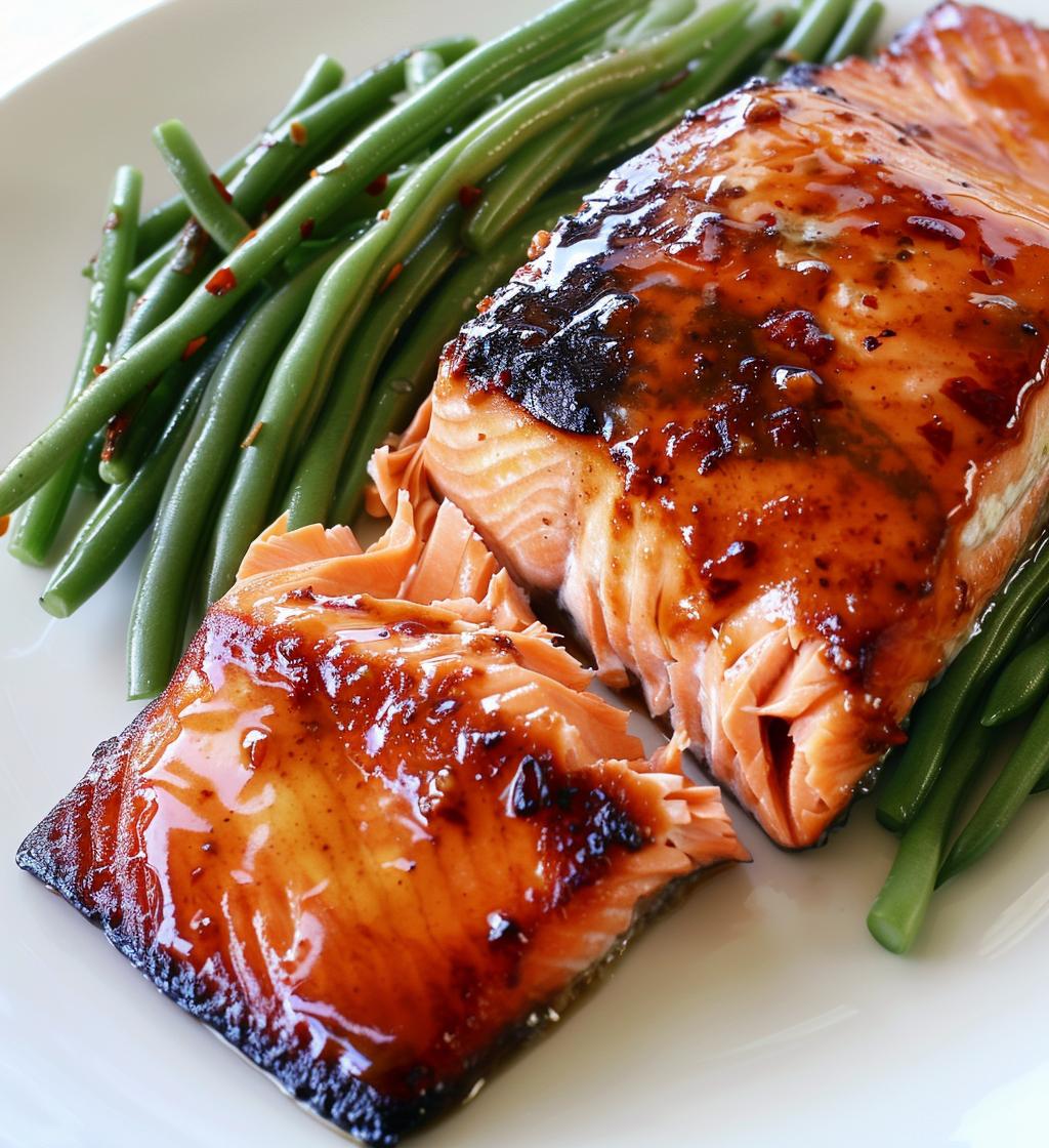 Sweet Chili Salmon with Green Beans - detail 1