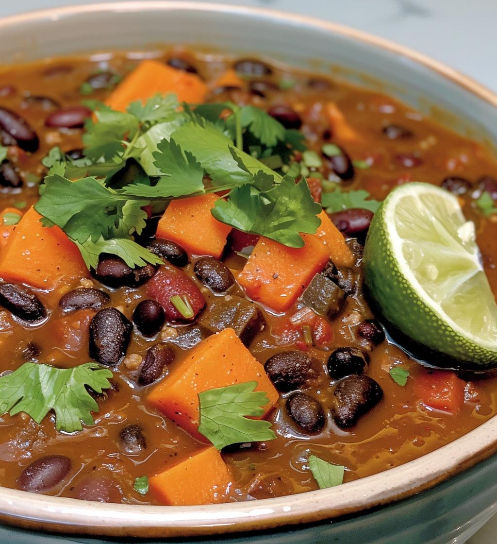 Sweet Potato & Black Bean Chili - detail 1