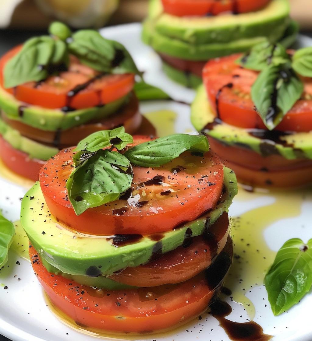 Tomato Avocado Stacks
