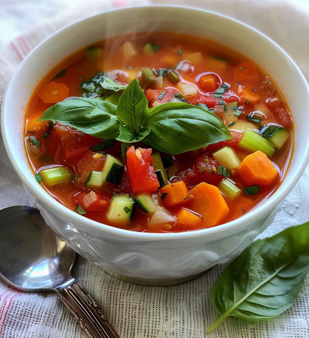 Tomato Basil Vegetable Soup