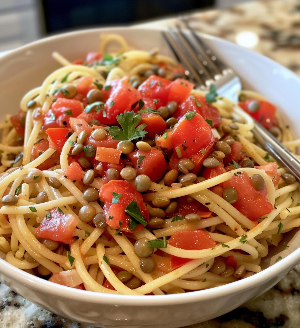 Tomato Lentil Pasta