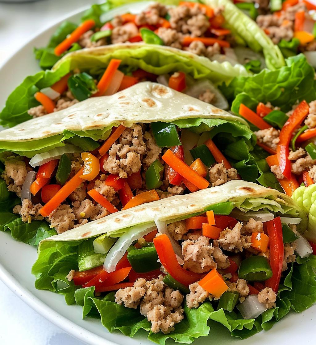 Turkey & Veggie Lettuce Wraps