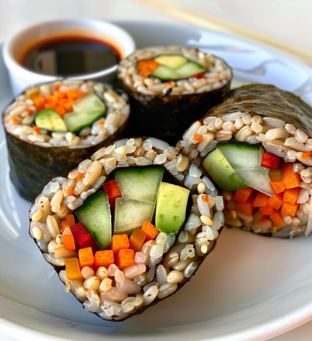 Veggie Sushi Rolls (brown rice) - detail 1