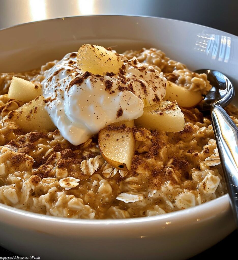 Warm Spiced Pear Oatmeal