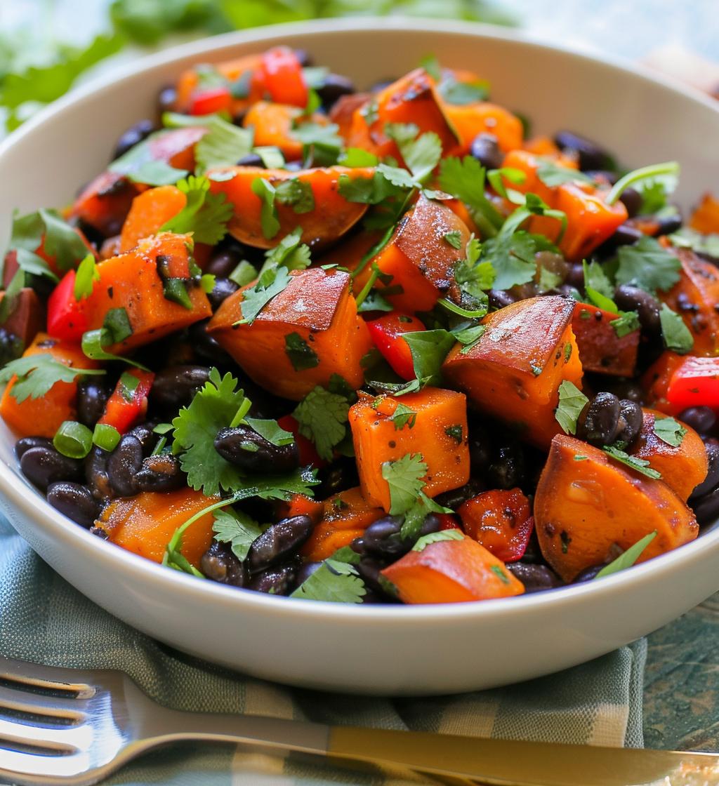 Warm Sweet Potato + Black Bean Salad - detail 1