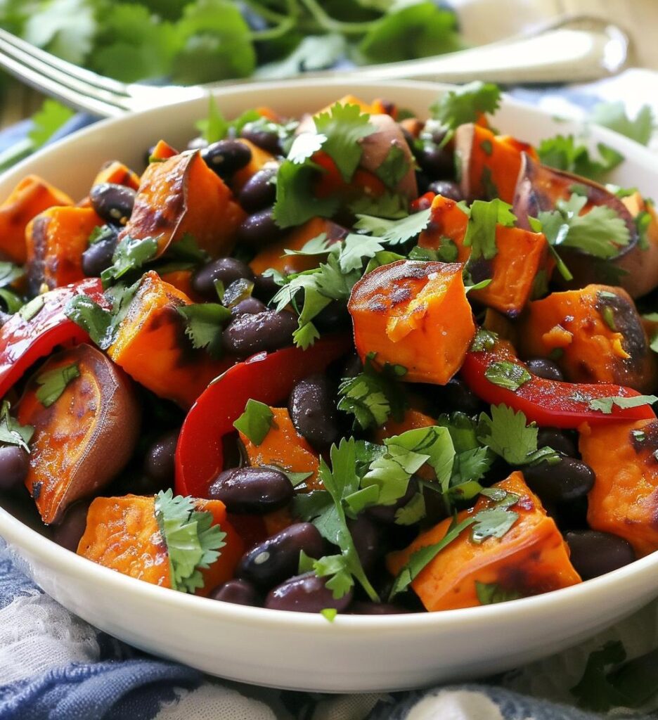 Warm Sweet Potato + Black Bean Salad