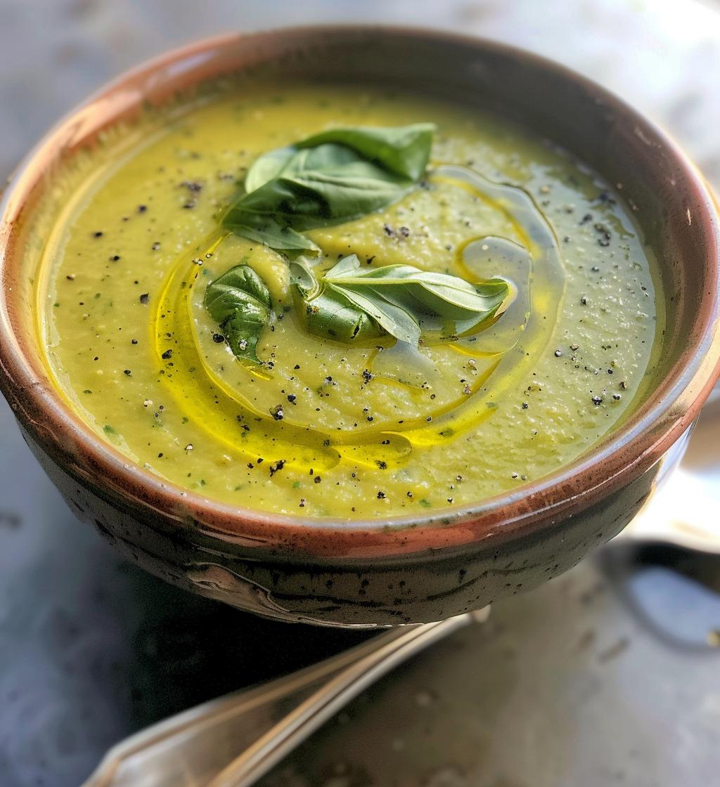 Zucchini Basil Soup - detail 1