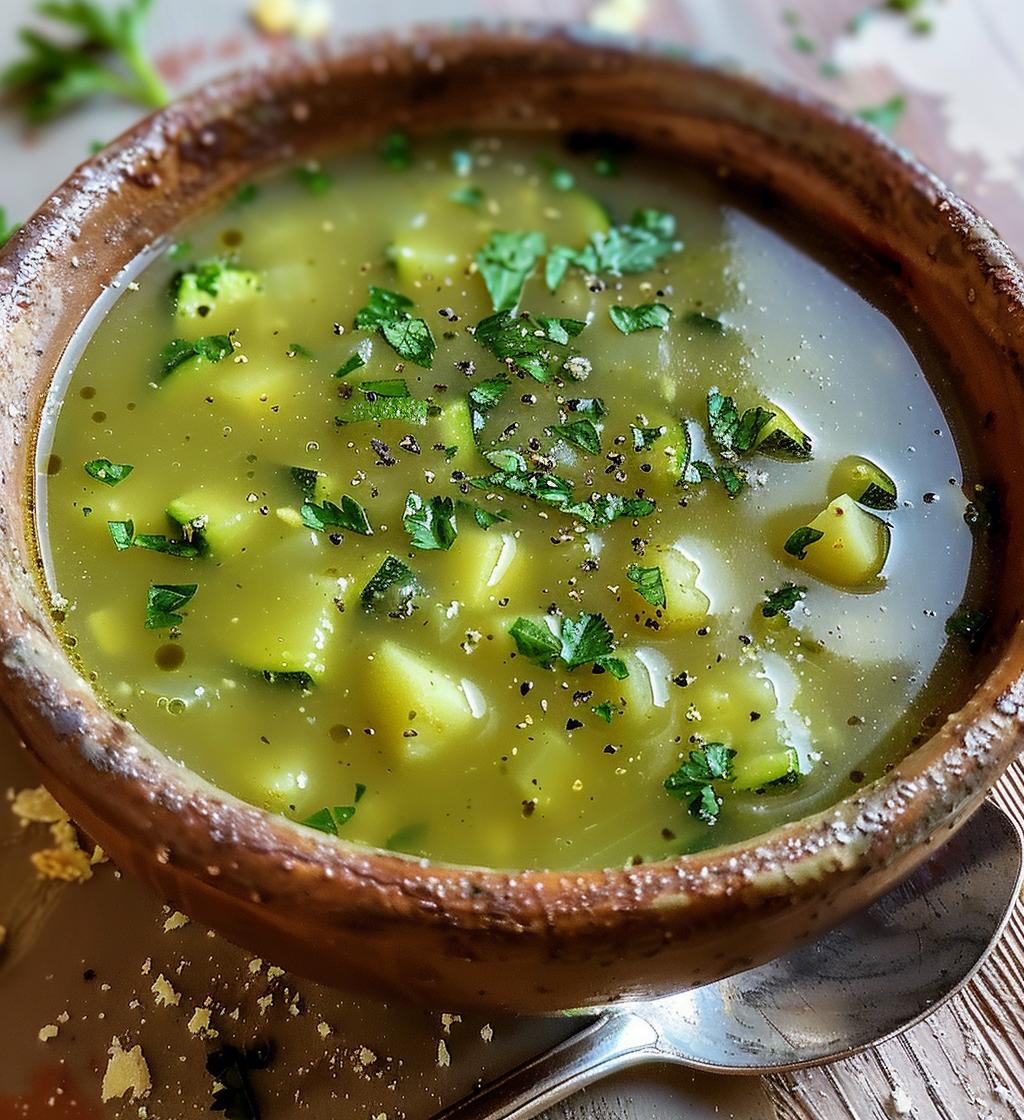 Zucchini Potato Herb Soup