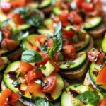 Zucchini Tomato Bruschetta (no bread &mdash; use cucumber slices)