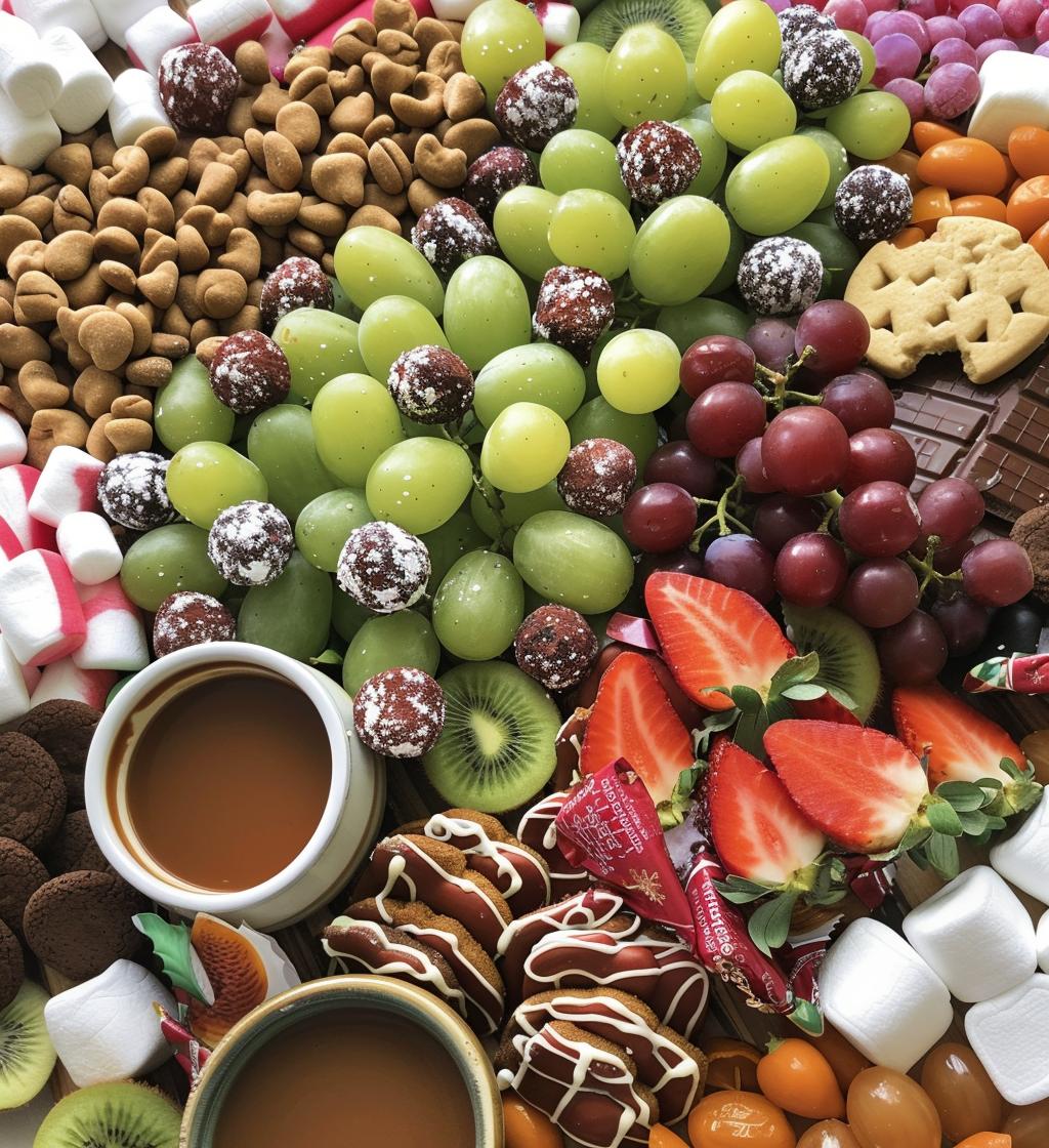 christmas dessert charcuterie board - detail 1