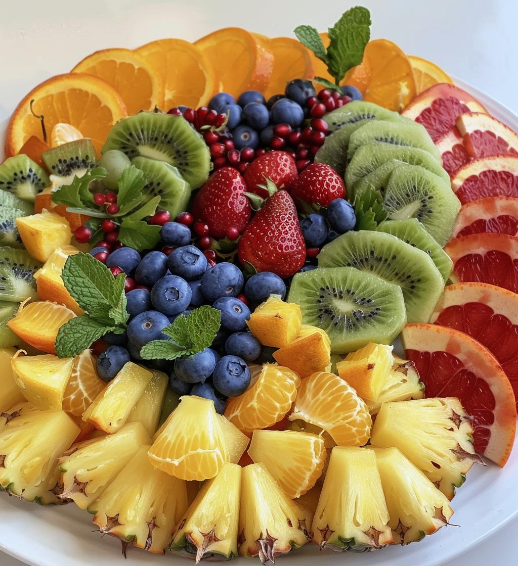 christmas fruit platter - detail 1