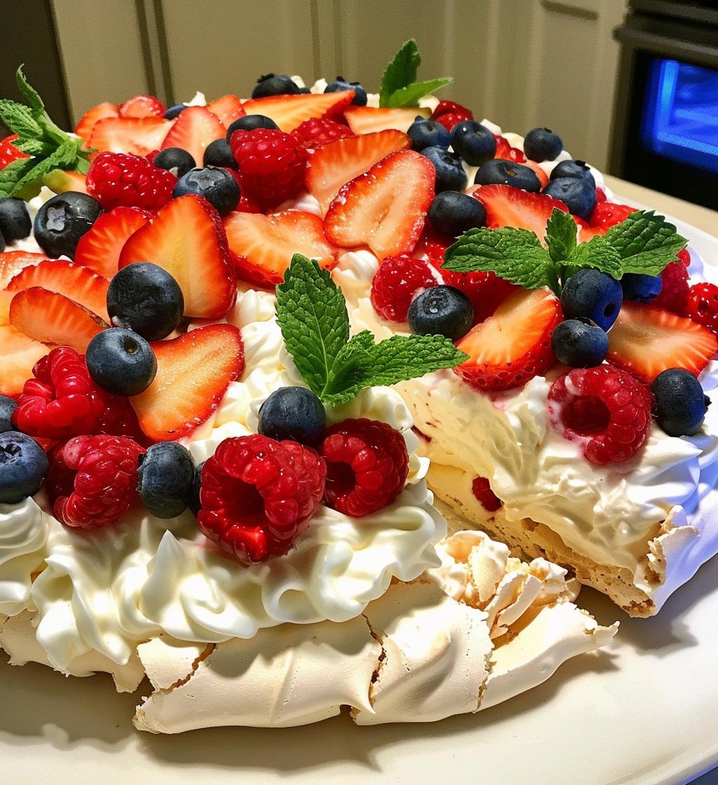 christmas pavlova - detail 1