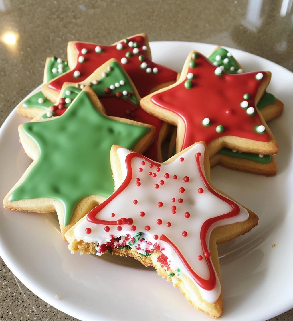 christmas royal icing cookies - detail 1