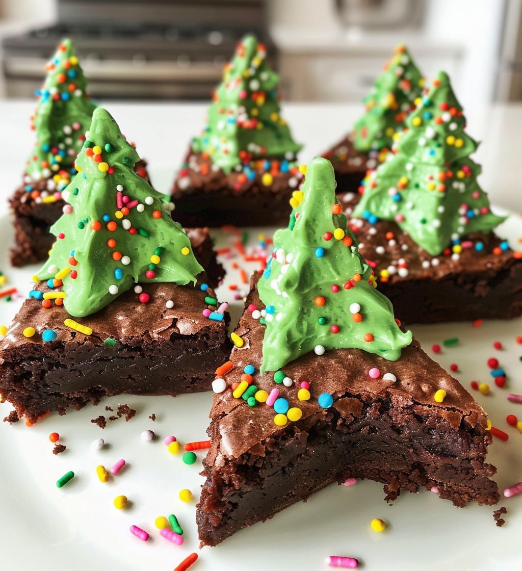 christmas tree brownies - detail 1