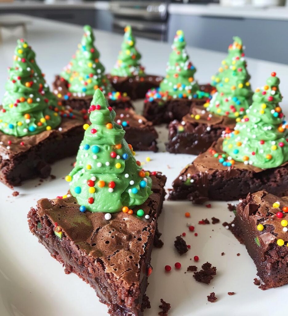 christmas tree brownies