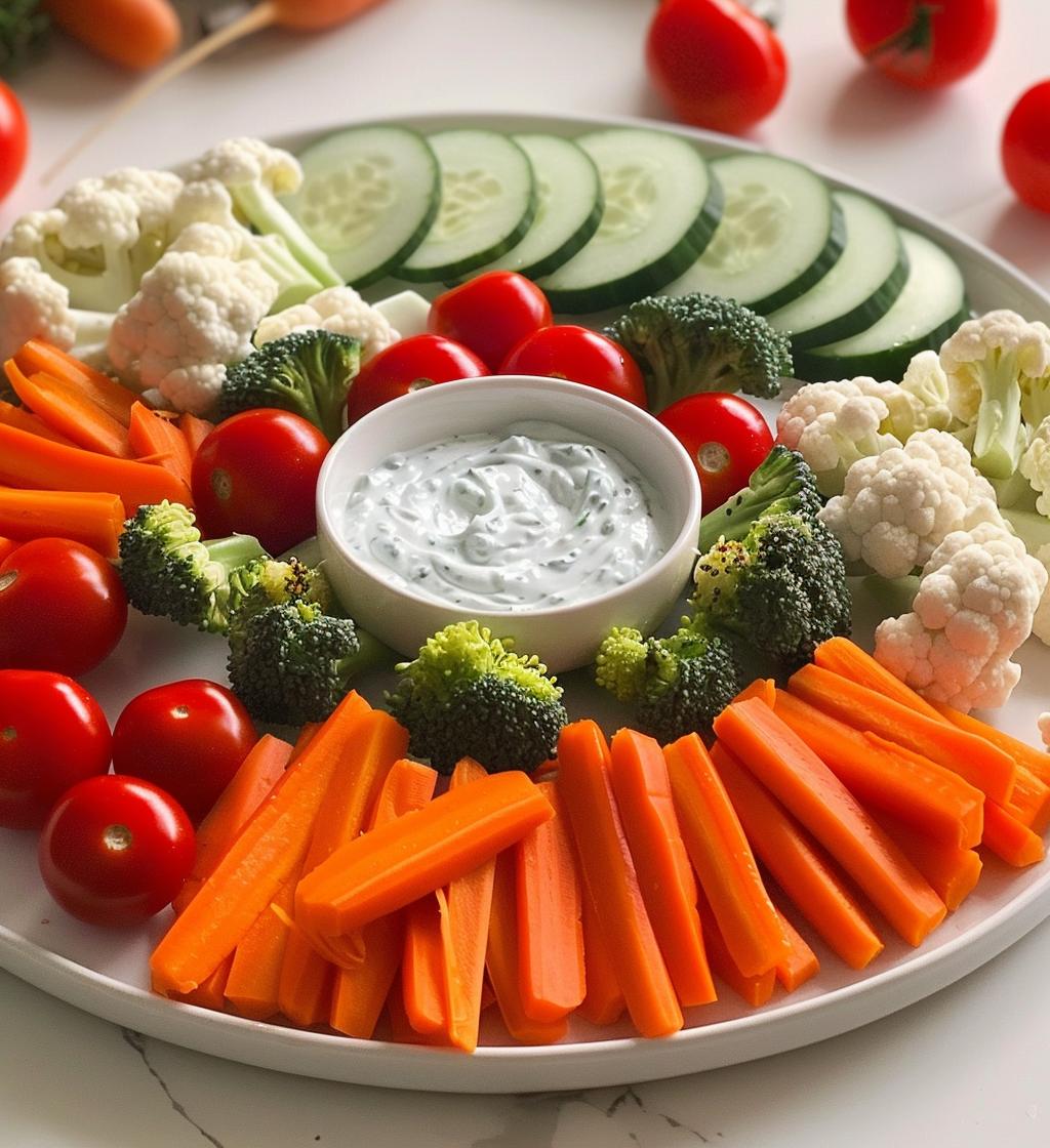 christmas veggie tray - detail 1