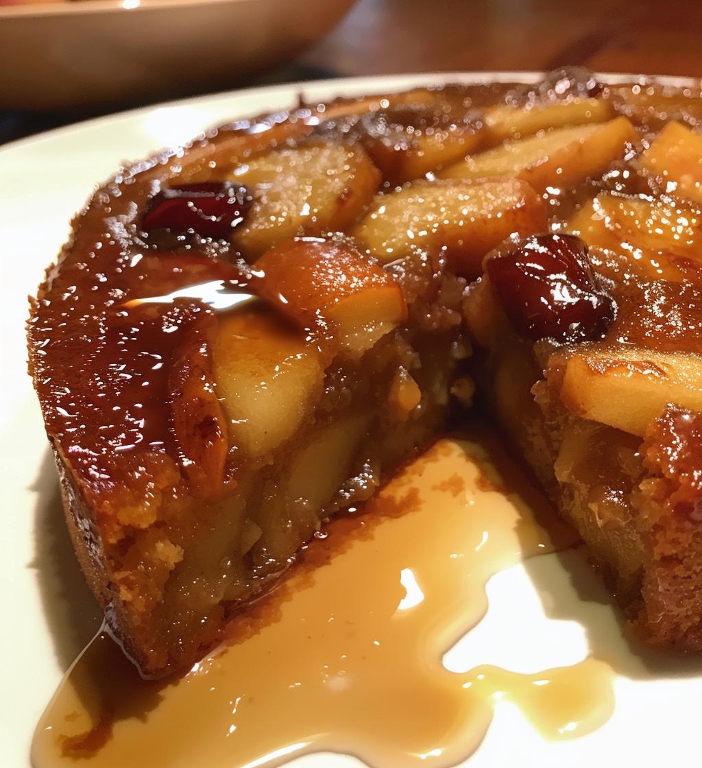 Apple Date Brown Butter Cake with Warm Syrup