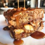 Apple Date Oat Sponge with Warm Toffee Drizzle