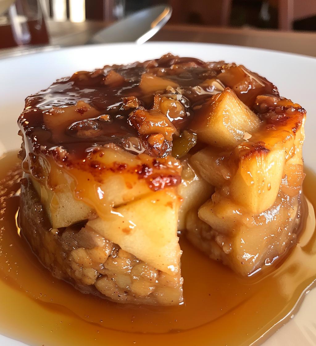 Baked Apple & Date Honey Pudding with Toffee