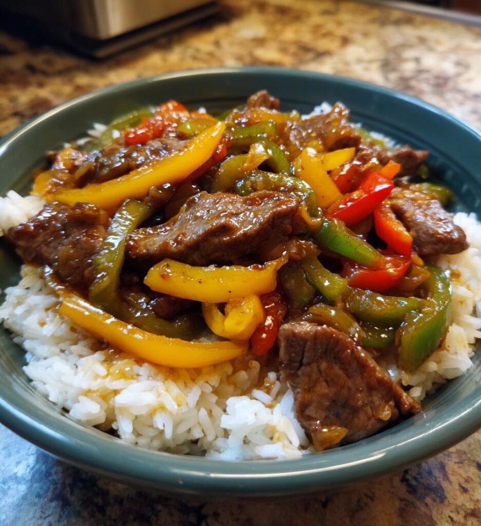 Beef Pepper Rice Bowl