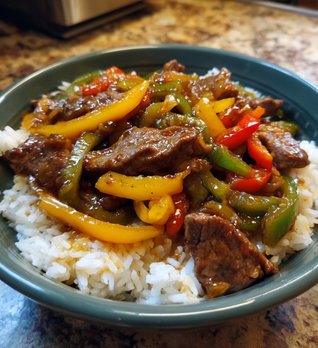 Beef Pepper Rice Bowl